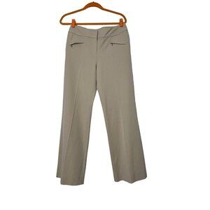 St.‎ John Sport Straight Leg Trouser Khaki Tan Zipper Front Pockets Size 8